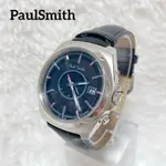 PAUL SMITH 手錶 標誌 CLOSED EYES 太陽能電波錶 日本直送 二手