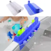 Bathtub Splash Guard for Kids Bathtub Play Shelf Area Toy Tray Caddy Holder S/L