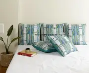Indian Quilted Cushion Cover 16x16 Abstract Sofa Pillow Case Home Decor Pillows