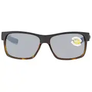 Costa Del Mar Half Moon Matte Black/Shiny Tortoise/Gray Silver Mirror 580Plastic