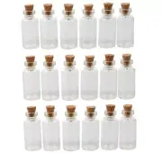 18 pack Mini Small Cork Stopper Glass Vial Jars Containers Bottle 0.16 FL oz