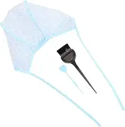 FOYTOKI 4Pcs Hair Highlighting Caps Hair Dye Brushes Hair Salon Dyeing Tool Kit for Easy Coloring Includes Tying Strings for Secure Fit for Hair Styling