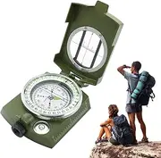 Portable Pocket Compass | Waterproof Navigation Compass | Shockproof Outdoor Equipment for Mountaineering, Exploration, Field Practice, Camping, Boating