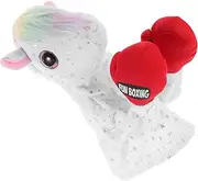 Plush Unicorn Hand Puppet with Sound Function Interactive Retractable for Soft and Lightweight Stuffed Animal for Emotional Exchange and Motor Skills Development