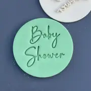 Baby Shower Cookie Fondant Stamp Embosser Handwriting Cake Decoration