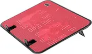 COHEALI 5V Laptop Cooling Pad with Dual Fans USB Notebook Cooler Stand Ergonomic Design for Optimal Heat Reduction Angles Portable Lightweight Red
