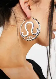 Reppin' Leo Hoop Earrings