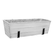 ACHLA Medium Flower Box with Clamp-On Brackets, Cape Cod White - C-20W-RM