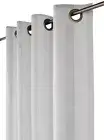 Linen Look Sheer Stripe curtain - White- Linen Look- 60 x 96 Inches