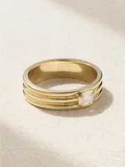[STONE AND STRAND] STONE AND STRAND - Trio Ridge 14-karat Gold Diamond Ring - One size One size Gold