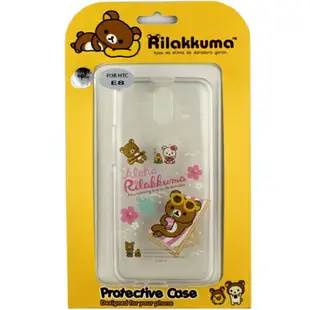 Rilakkuma 拉拉熊/懶懶熊 HTC One E8 彩繪透明保護軟套