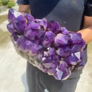 21.6lb Large Natural Amethyst geode quartz cluster crystal specimen Healing