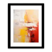 Abstract Framed Art Yellow Red Framed print Art Poster
