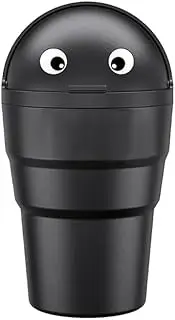Car Cup Holder Trash Can Small Mini Trash Can Car Office Household Trash Can (Black)
