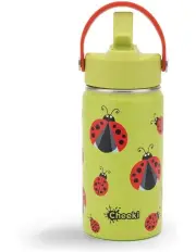 [Cheeki] Insulated Water Bottle with Ladybugs for Kids 400 ml in Green