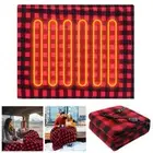 Heating Blanket Auto Battery, 12V Electric Car Heating Blanket Fleece USB` C4B8