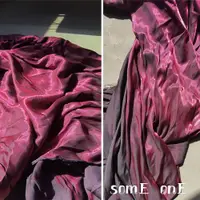 在飛比找ETMall東森購物網優惠-優雅靈動綢緞紫紅 設計師高定禮服連衣裙布料絲綢緞服裝造型面料