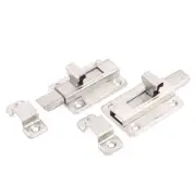 2pcs 2" Silver Tone Door Lock Latch Slide Barrel Bolt Clasp Locker