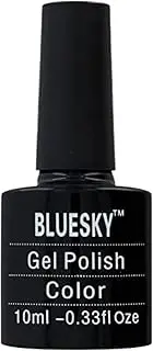 Bluesky Gel Nail Polish 10 ml, Red Glitter Gel Polish