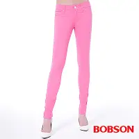 在飛比找Yahoo奇摩購物中心優惠-BOBSON 女款低腰彩色涼爽紗緊身褲-粉色