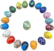 Easter Decorative Eggs Stones, Oval Polished Stone Egg Crystal for DIY Spring Displays and Easter Decorations, Random Colors