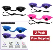 2 Pack EVO Sunnies Flexible Tanning Bed Goggles UV Eye Protection Glasses