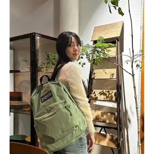 jansport  SUPERBREAK  plus  15吋電腦隔層 牛果綠 後背包