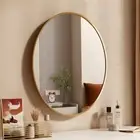 Gold Framed Bathroom Mirror Oval Wall Mirror Accent Vanity Mirror Entryway Decor