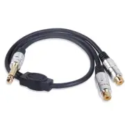 6.35mm to 2RCA Y Splitter Audio Cable for Amplifiers 50cm
