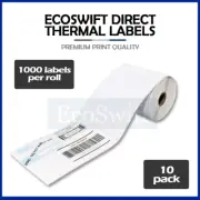 10 EcoSwift Rolls 1000 4 x6 for Zebra Eltron Direct Thermal Printer 10000 Labels