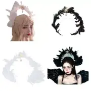 Halos Headpiece Tiaras Wing Gothics Hair Accessories