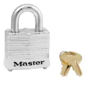 Master Lock 3Kas6wht Lockout Padlock,Ka,White,1-1/4"H,Pk6