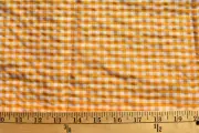 LITE ORANGE & WHITE CHECKS POLYESTER FABRIC 1/4" WIDE 35X43 INCHES