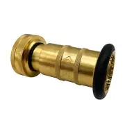 SAFBY Fire Hose Nozzle Brass Fire Equipment Spray Jet Fog (1" NH/NST) 1" NH/NST