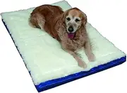 Dick Wicks Magnetic Pet Bed, Plush 100% Washable Australian Wool Cover with Navy Trim, High Powered Therapeutic Magnets, Removable, Washable, Replaceable. (XSM)