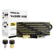 Pressure Washer Hose 25FT with 3/8 Inch Quick Connect, Kink Resistant High Te...