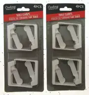 Tablecloth Holders spring loaded 4 pack Clamps Clips table ~ Lot of 2