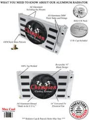 ER 3 RowDP Radiator 17x28",16"Fan,Flap Shroud,1.5,1.75-65-74 Cadillac DeVille LS