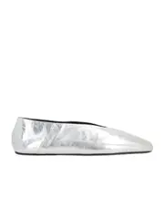 Jil Sander Square Toe Ballerina Flat Shoes 38,39,40 White