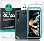 [Ibywind] Screen Protector for Samsung Galaxy Z Fold4 5G(6.2")2 Pack 9H Tempered Glass+1 Pack Camera Len Protector+1 Back Film,HD,Scratch Resistant,Bubble Free,Easy Install