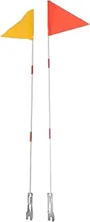 GANAZONO 2pcs Flagpole Sturdy Safety Flags for Bike Trailers and Strollers Easy Installation Vibrant Colors for Improved Visibility for Recreational and Competitive Events