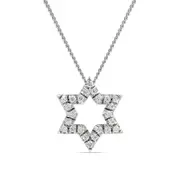 0.2 CT. T.W. Natural Diamond Star Pendant in 14K White Gold