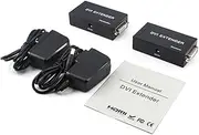 DVI Extender Over Cat5e/6 Ethernet Cable up to 60M with Transmitter and Receiver DVI Ethernet Adapter