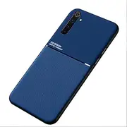 Mowen Case Cover Bumper Built-in Metal Plate for Oppo Realme 6 - Blue