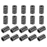 30Pcs 3.5mm Metal Bell Stopper Conical Cord End Lock Fastener Stopper Dark Gray