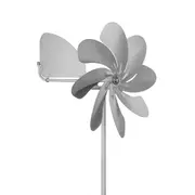 Pinwheel Windmill Stainless Steel Rotor, Ball Bearings, with Wind Vane (360 Rotation) - ya