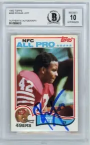 Ronnie Lott 1982 Topps Autographed Card #486 - BGS 10