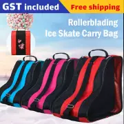 Ice Skate Bag Roller Inline Skating Blading Adjustable Shoulder Strap Carrier AU