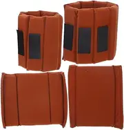 Housoutil Camera Bag Inserts 4 Pack Camera Pouch Dividers Brown Flexible Layout Protective for Gear