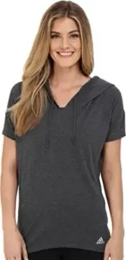 adidas Womens Mesh Climalite Cover Up Hoodie Top Size Large